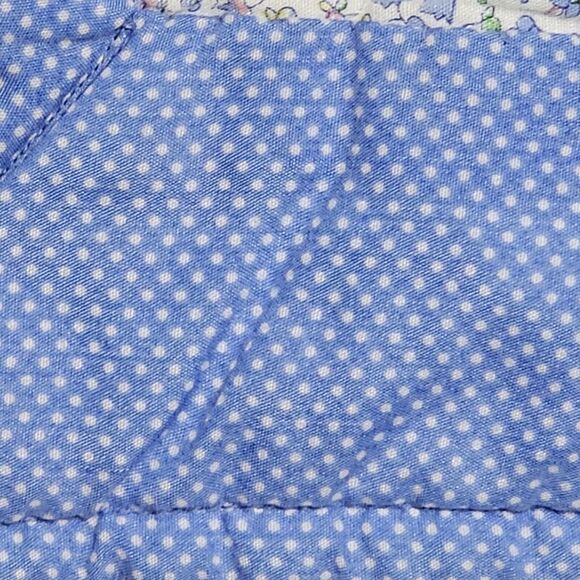 Baby Bed Comforter Blanket  "Thats Our Baby" Patchwork Butterfly Bear Heart Vtg - Picture 4 of 8